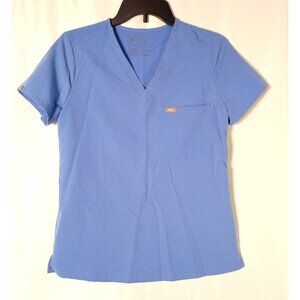 FIGS Technical Collection Scrub Top Blue Women XS Medical Healthcare Uniform